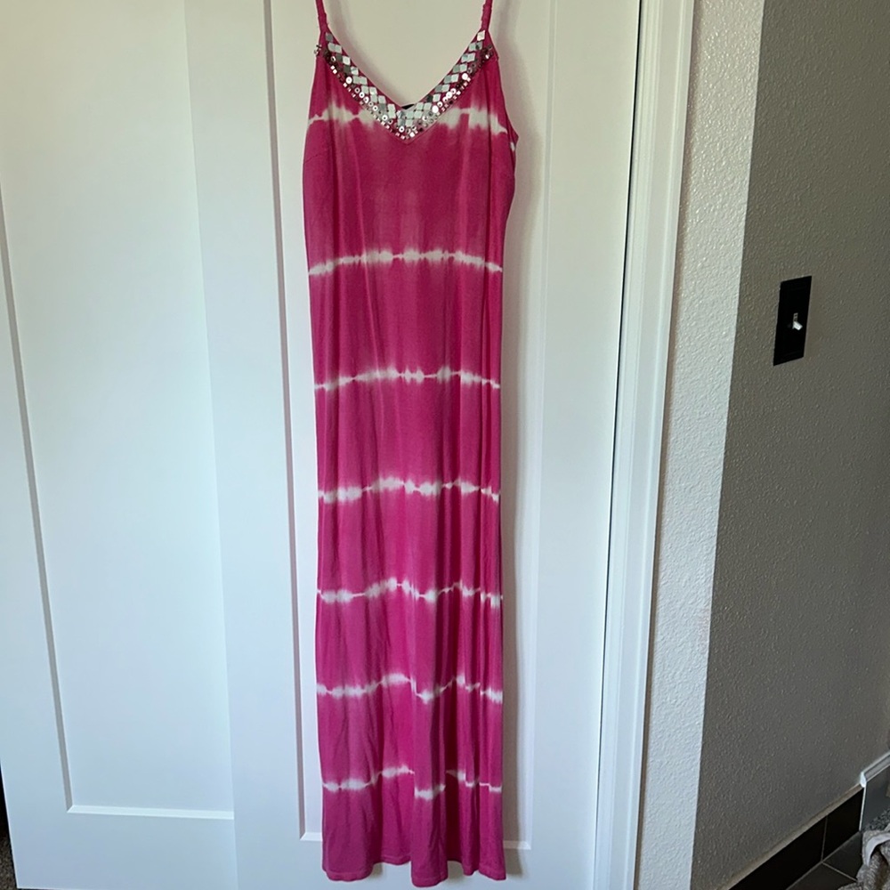 INC pink tie dyed summer dress